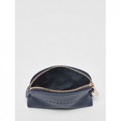 Porte-monnaie zippé Le Foulonné cuir LONGCHAMP Navy