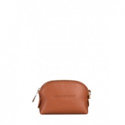 Porte-monnaie zippé Le Foulonné cuir LONGCHAMP Caramel