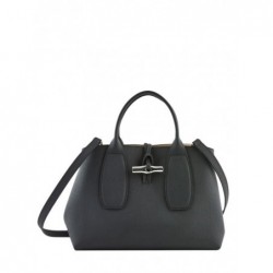 Sac porté main M Roseau cuir LONGCHAMP Noir