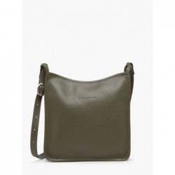 Sac porté travers zippé L Le Foulonné cuir LONGCHAMP Kaki