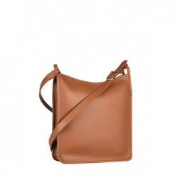 Sac porté travers zippé L Le Foulonné cuir LONGCHAMP Caramel