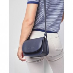 Sac bandoulière S Le Foulonné cuir LONGCHAMP Navy