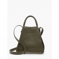 Sac porté main Le foulonné cuir LONGCHAMP Kaki