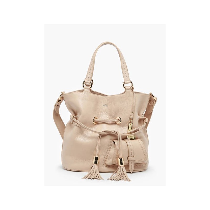 Sac seau M Premier flirt cuir LANCEL Cappuccino doré