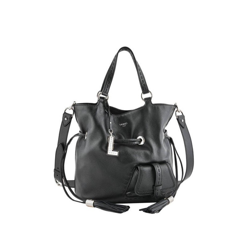 Sac seau M Premier flirt cuir LANCEL Cappuccino doré