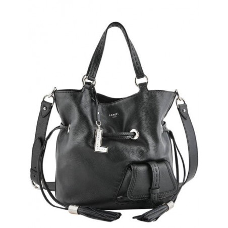 Sac seau M Premier flirt cuir LANCEL Cappuccino doré