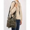 Sac seau M Premier flirt cuir LANCEL Kaki foncé