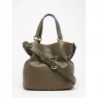 Sac seau M Premier flirt cuir LANCEL Kaki foncé