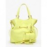 Sac seau M Premier flirt cuir LANCEL Citron vert