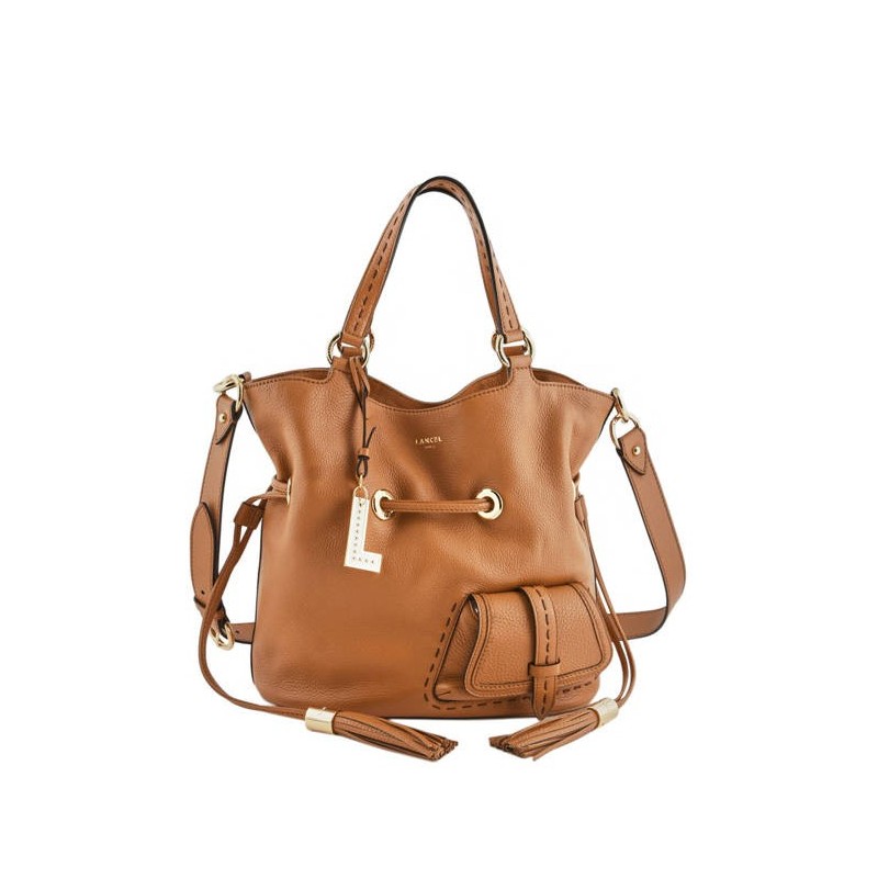 Sac seau M Premier flirt cuir LANCEL Camel