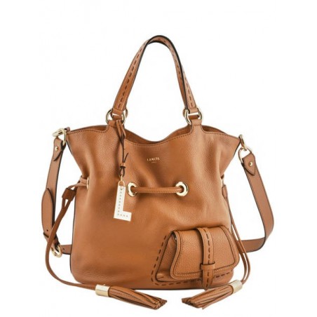 Sac seau M Premier flirt cuir LANCEL Camel