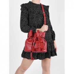 Sac seau M Premier flirt cuir LANCEL Rouge lancel