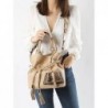 Sac seau M Premier Flirt Python cuir LANCEL Cappuccino doré