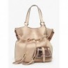 Sac seau M Premier Flirt Python cuir LANCEL Cappuccino doré