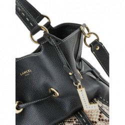 Sac seau M Premier Flirt Python cuir LANCEL Noir roccia