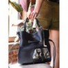 Sac seau M Premier Flirt Python cuir LANCEL Noir roccia