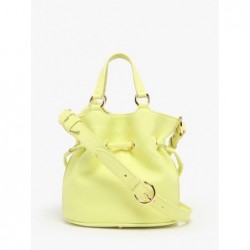 Sac seau S Premier Flirt cuir LANCEL Citron vert