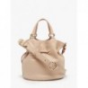 Sac seau S Premier Flirt cuir LANCEL Cappuccino doré