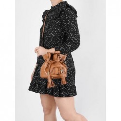 Sac seau S Premier Flirt cuir LANCEL Camel