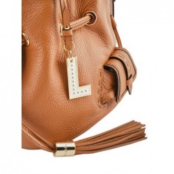 Sac seau S Premier Flirt cuir LANCEL Camel