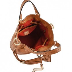 Sac seau S Premier Flirt cuir LANCEL Camel