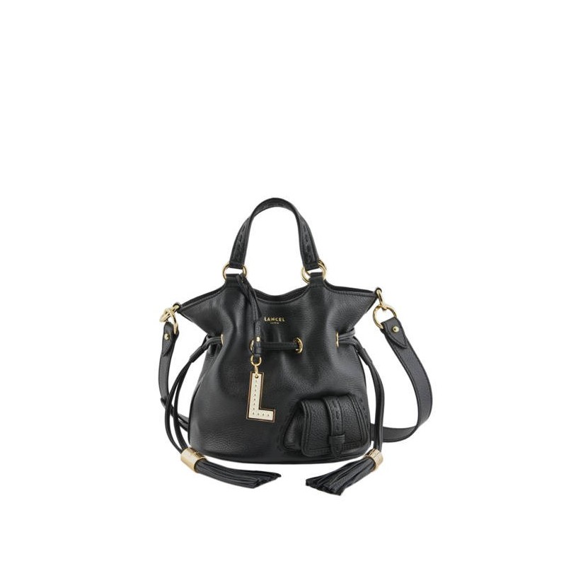 Sac seau S Premier Flirt cuir LANCEL Noir