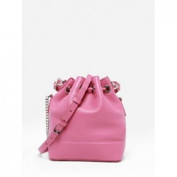 Sac seau S Ninon cuir LANCEL Cerise citrouille