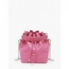 Sac seau S Ninon cuir LANCEL Cerise citrouille