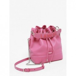 Sac seau S Ninon cuir LANCEL Cerise citrouille