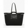 Sac cabas Camille Jacquard et cuir LANCEL Noir