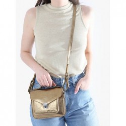 Sac bandoulière Mademoiselle George XS cuir PAUL MARIUS Bronze