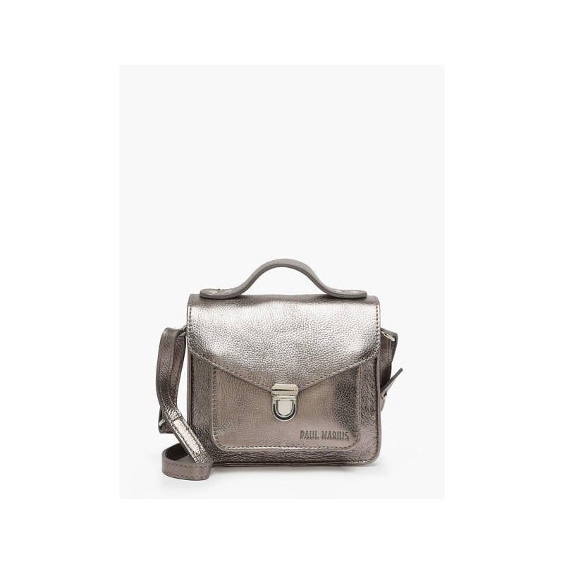 Sac bandoulière Mademoiselle George XS cuir PAUL MARIUS Acier