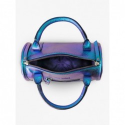 Sac Bowling Cuir Bleu Irisé Femme Charlie Scarabée