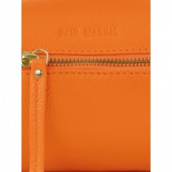 Mini Sac à Main Cuir Orange Femme Charlie Sorbet Mangue