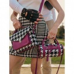 Sac Bowling Cuir Violet Femme Charlie Allure Zinzolin