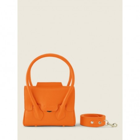 Mini Sac à Main Cuir Orange Femme Colette Xs Sorbet Mangue