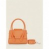 Mini Sac à Main Cuir Orange Femme Colette Xs Pastel Abricot