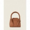 Mini Sac à Main Cuir Marron Femme Colette Xs Art DéCo Caramel