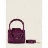 Mini Sac à Main Cuir Violet Femme Colette Xs Art DéCo Zinzolin