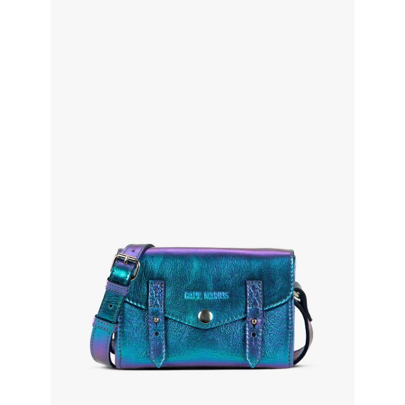 Sac BandoulièRe Cuir Femme Bleu Lemini Indispensable Scarabée