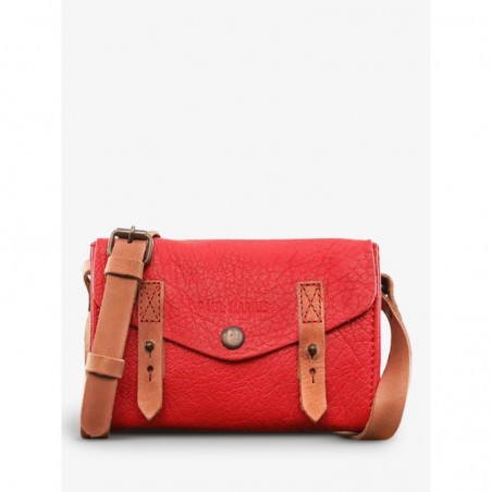 Sac BandoulièRe Cuir Femme Rouge Lemini Indispensable Rouge Carmin