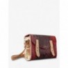 Sac BandoulièRe Cuir Femme Rouge Lemini Indispensable Python Rouge Grenat