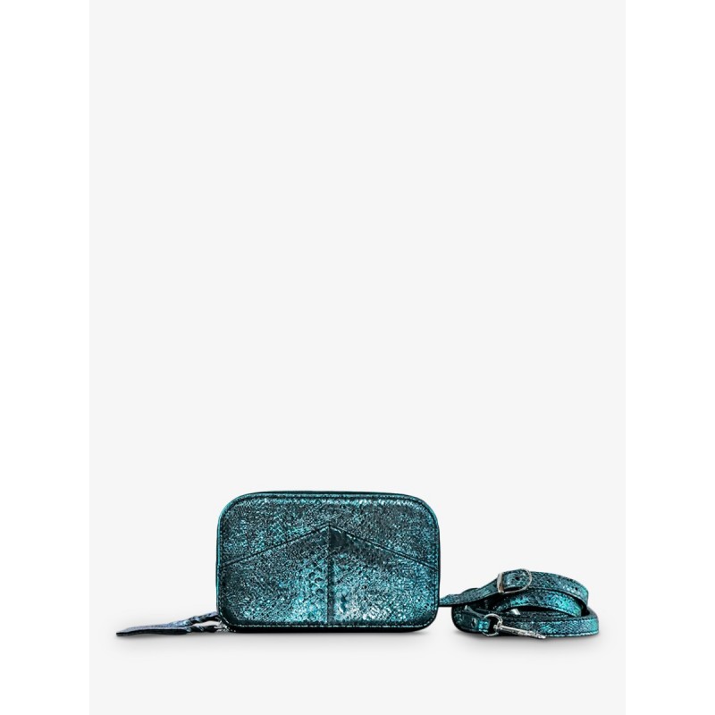 Sac Ceinture Cuir Femme Bleu Vert Paula Boréal