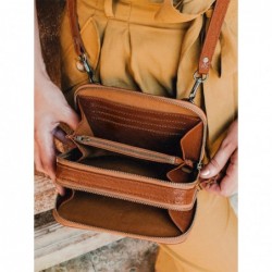 Sac Ceinture Cuir Femme Marron Paula Naturel