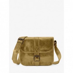 Petit Sac BandoulièRe Cuir Doré Femme L'Essentiel Bronze