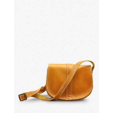 Mini Sac BandoulièRe Cuir Jaune Femme