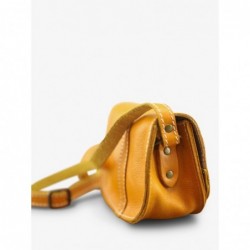 Mini Sac BandoulièRe Cuir Jaune Femme