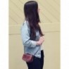 Mini Sac BandoulièRe Cuir Marron Femme