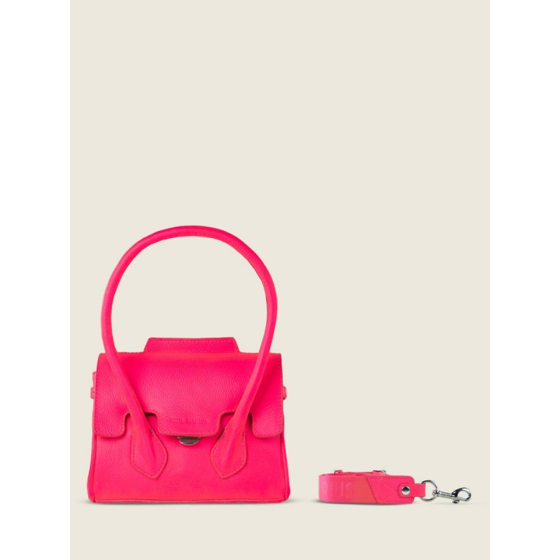 Mini Sac à Main Cuir Rose Femme