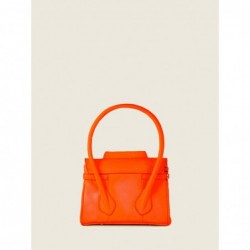 Mini Sac à Main Cuir Orange Femme